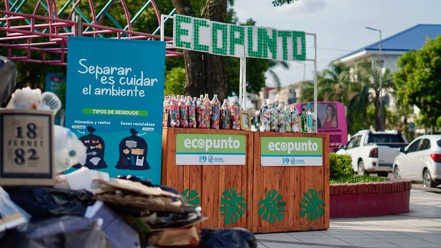 Este sábado el Eco Punto estará recibiendo materiales reciclables en la Plaza San Martín