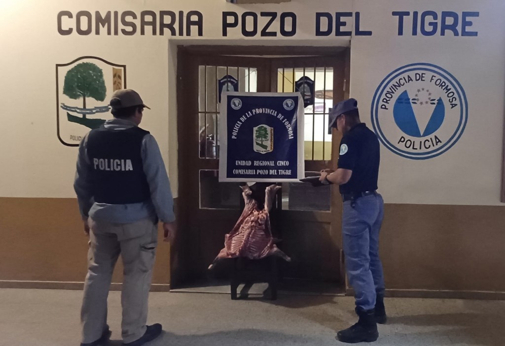 Pozo del Tigre: La Policía detuvo a dos hombres y secuestró un animal faenado